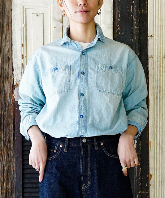 Uneven Dungaree Shirt(LADIES)
