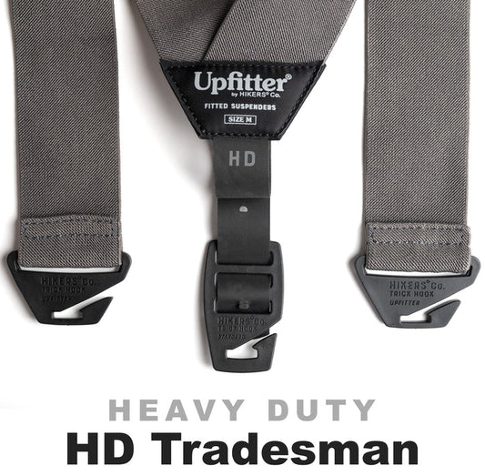 Upfitter® Belt Loop Suspenders - Heavy Duty - Gray/Black