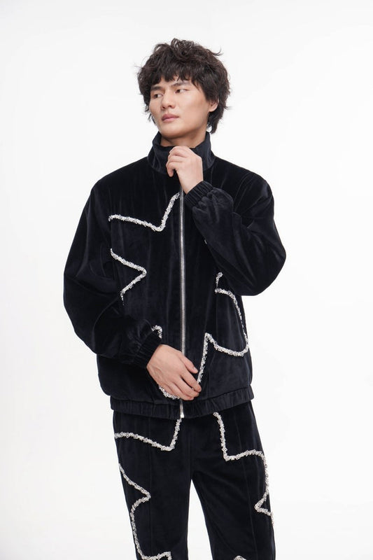 Valabasas - Eden Velour Jacket - Black - Clique Apparel