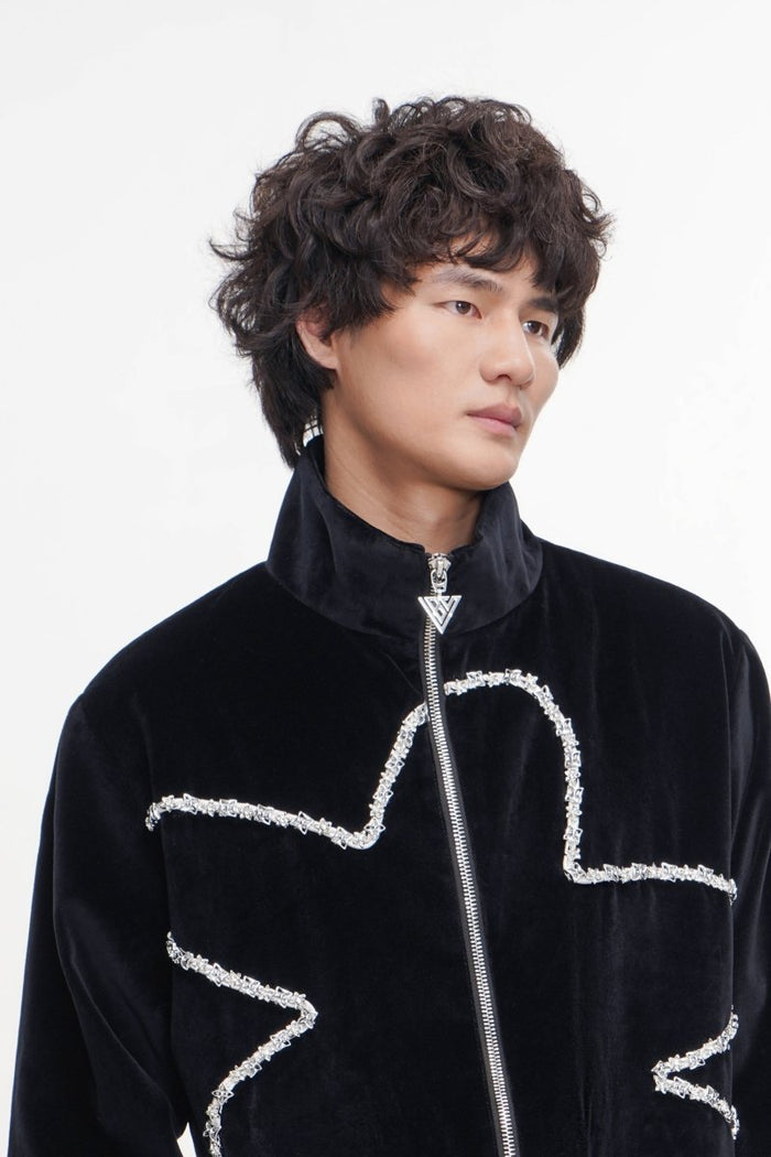 Valabasas - Eden Velour Jacket - Black - Clique Apparel
