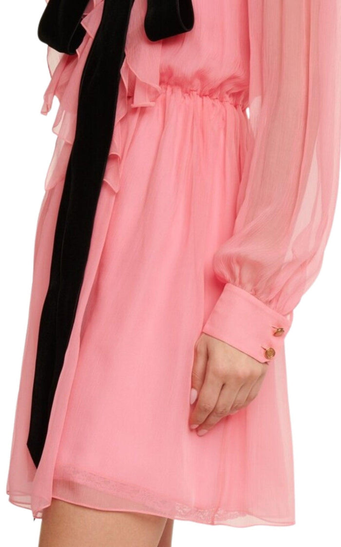 Gucci Velvet Ties Silk - chiffon Dress - Runway Catalog