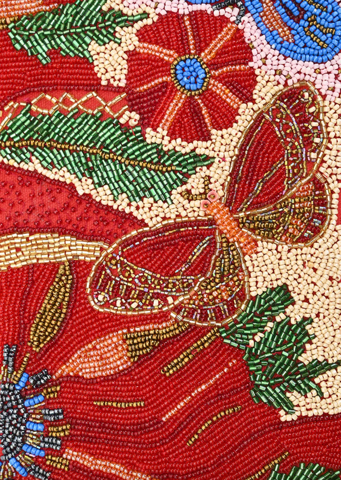Vermilion Butterfly Bloom Shoulder Bag