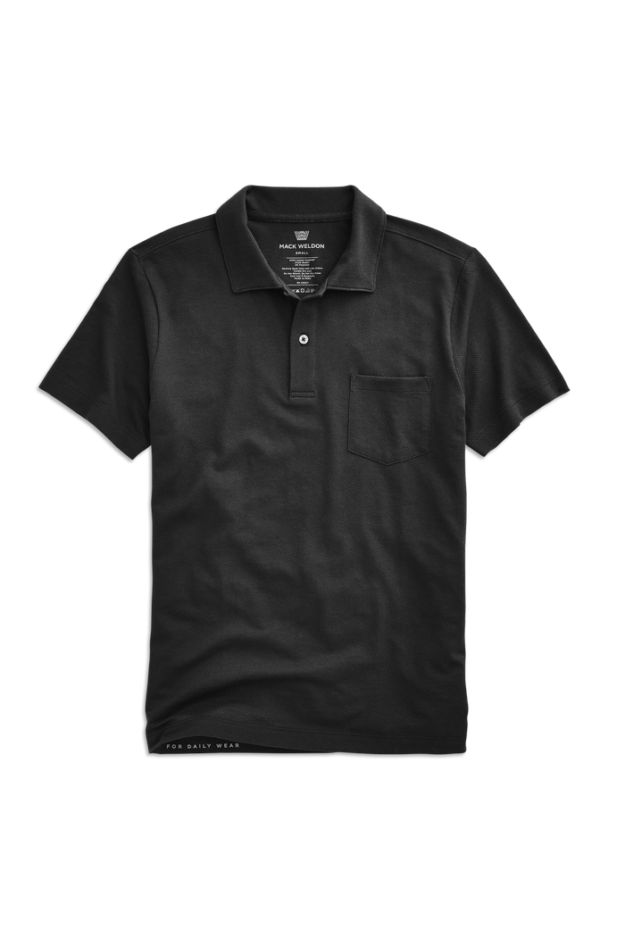 True Black | Front view of Vesper Polo in True Black