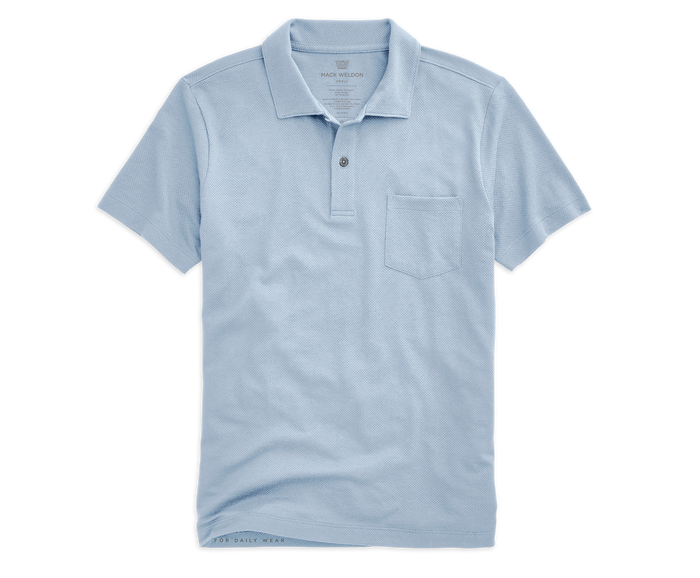 Front view of Vesper Polo in Atlantic