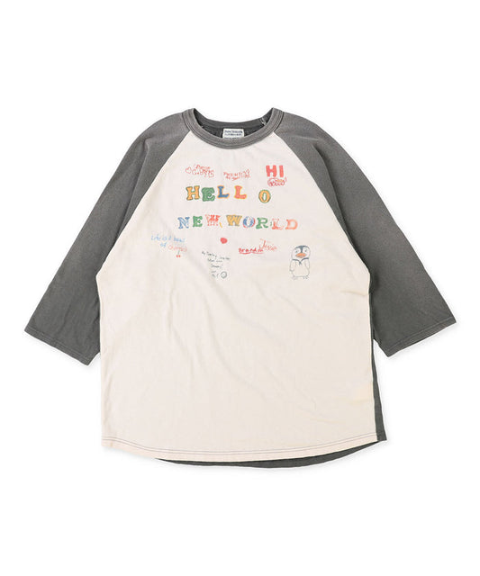 Vintage Cotton Jersey HELLO Long Sleeve Tee(LADIES)