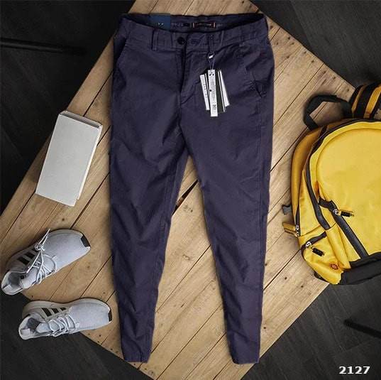 Violet stretchable men’s jeans front view UAE - 3854