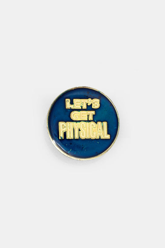 Vtg 70's Bad words Pins / LET'S GET PHYSICAL
