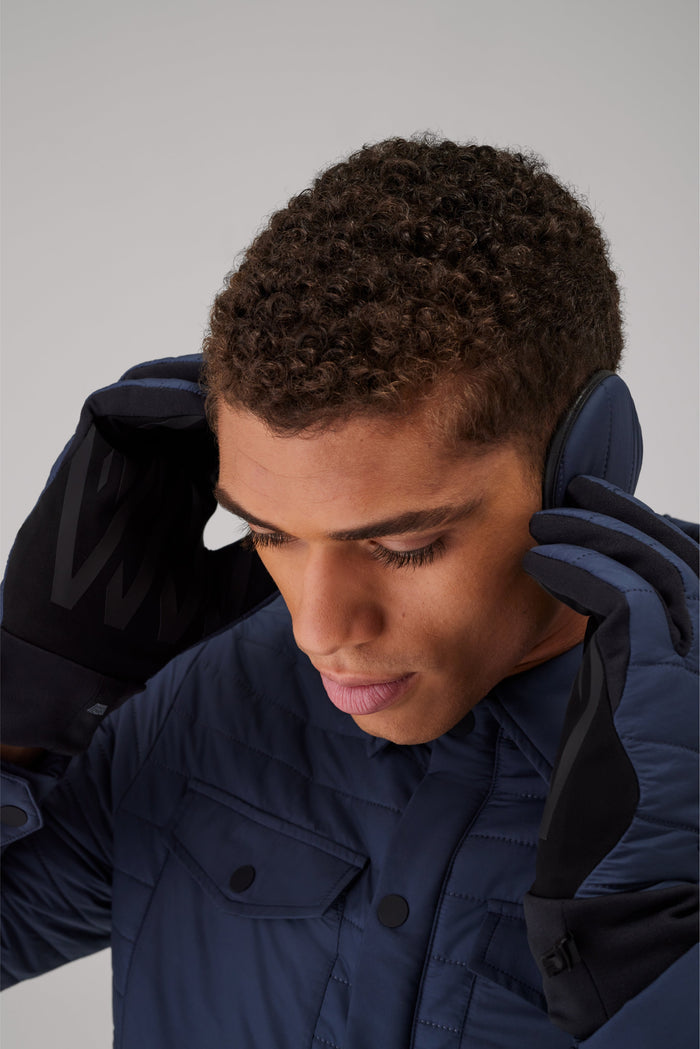 Close up of a man wearing Warmknit Air Performance Glove