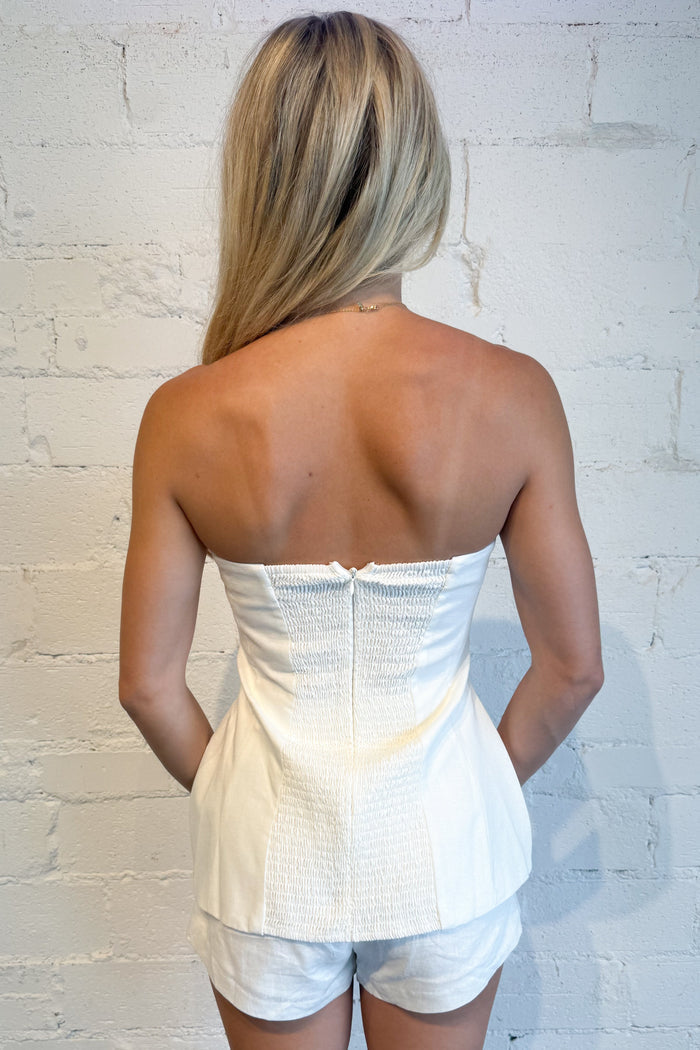 Weekend Getaway Top White Back, adeline boutique, dallas boutique, boutique