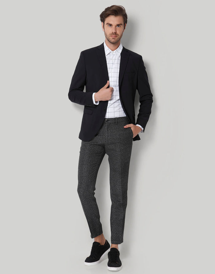 White Check Full Sleeves Shirt