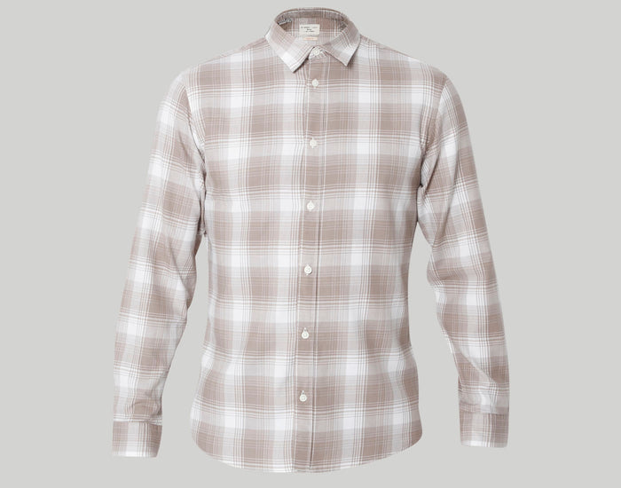 White Check Full Sleeves Shirt