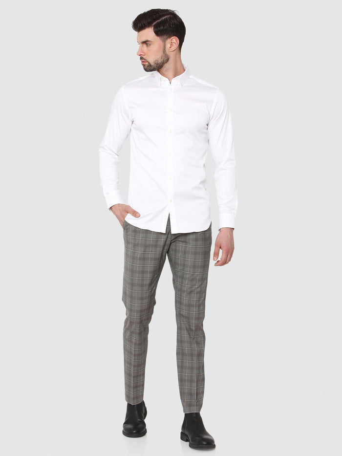 White Formal Full Sleeves Shirt