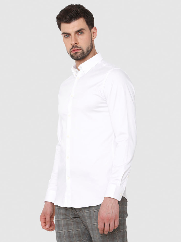 White Formal Full Sleeves Shirt