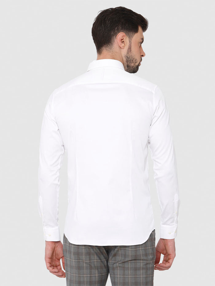 White Formal Full Sleeves Shirt