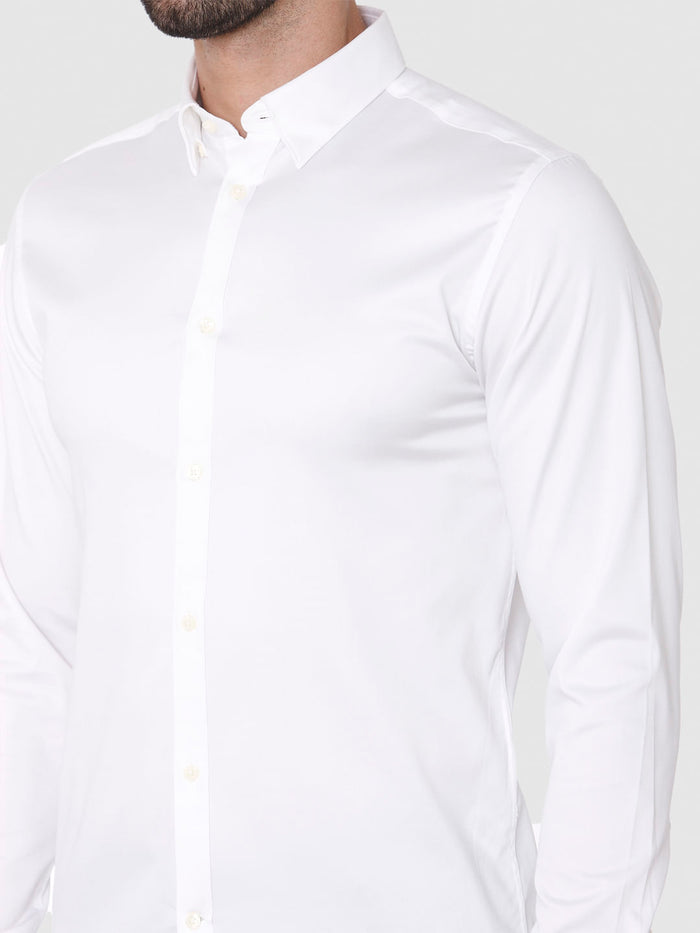 White Formal Full Sleeves Shirt