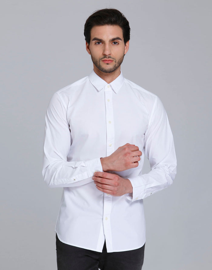 White Full Sleeves Shirt