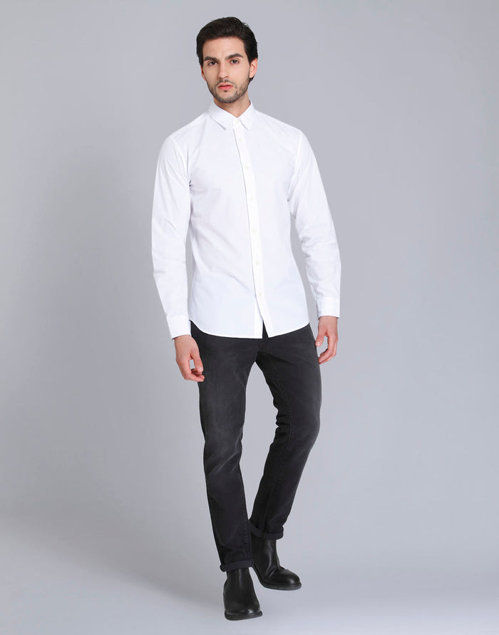 White Full Sleeves Shirt