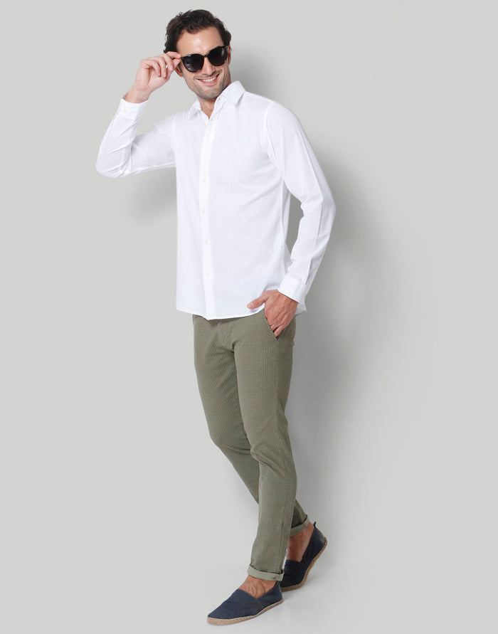 White Full Sleeves Shirt