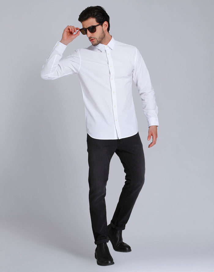 White Full Sleeves Shirt