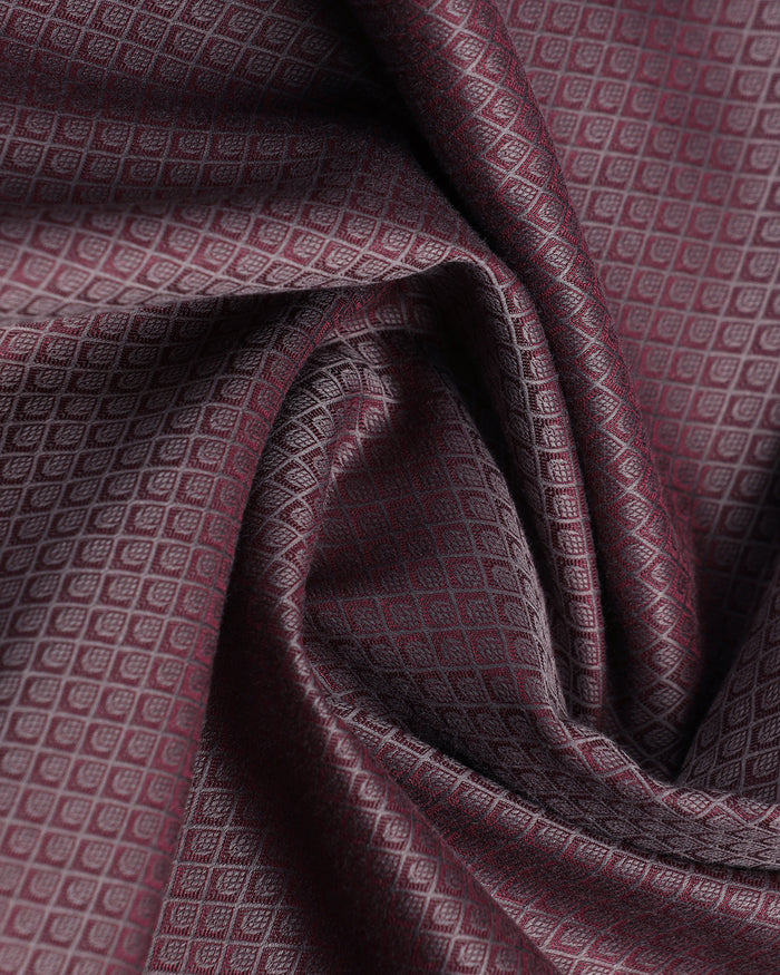 Wine Luxe Jacquard Shirt - Mirror
