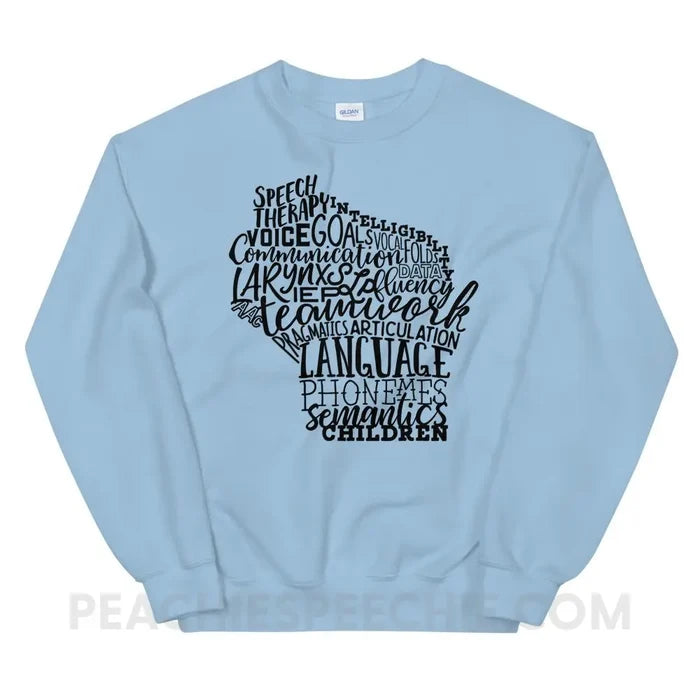 Wisconsin SLP Classic Sweatshirt - Light Blue / S - Hoodies & Sweatshirts peachiespeechie.com