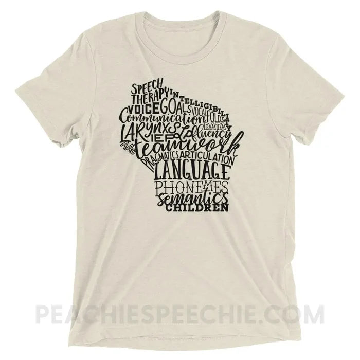 Wisconsin SLP Tri-Blend Tee - Oatmeal Triblend / XS - T-Shirts & Tops peachiespeechie.com