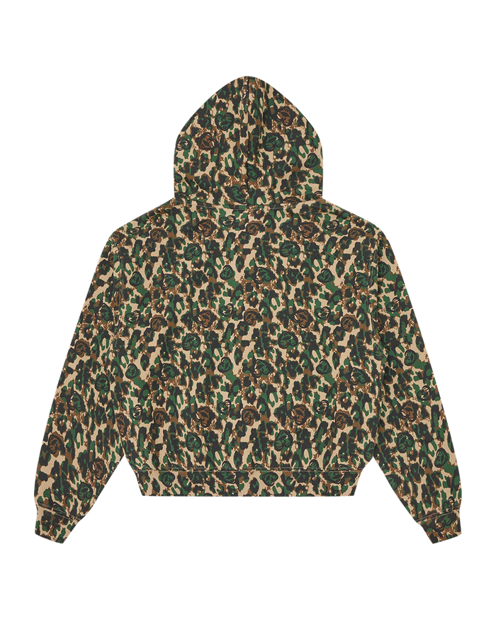 Womens Camo Zip Through Hood