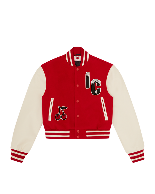 Womens Cherry Varsity Jacket