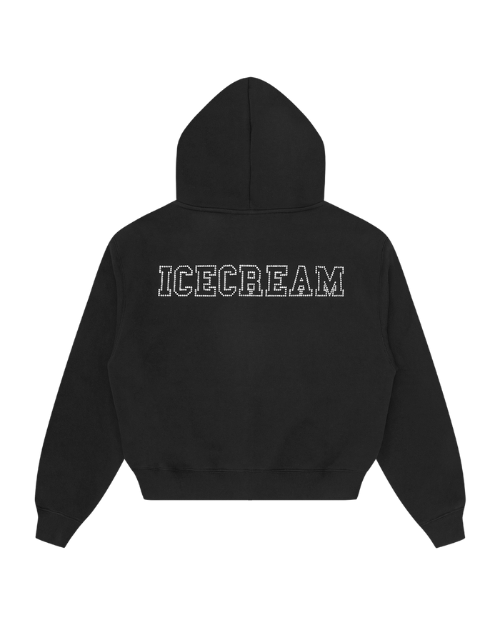 Womens Crystal Zip Through Hood