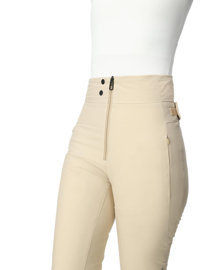 Beige riding pants with a white background