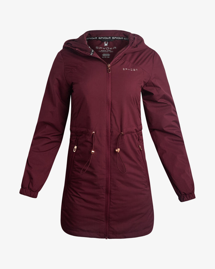 Women's Long Spyder Lite Jacket - Burgundy