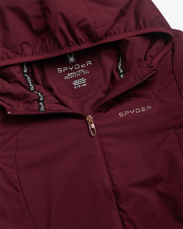 Women's Long Spyder Lite Jacket - Burgundy