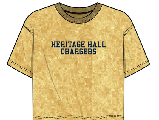 Women's T-Shirt Cropped, Chicka-d, sunflower, Heritage Hall Chargers