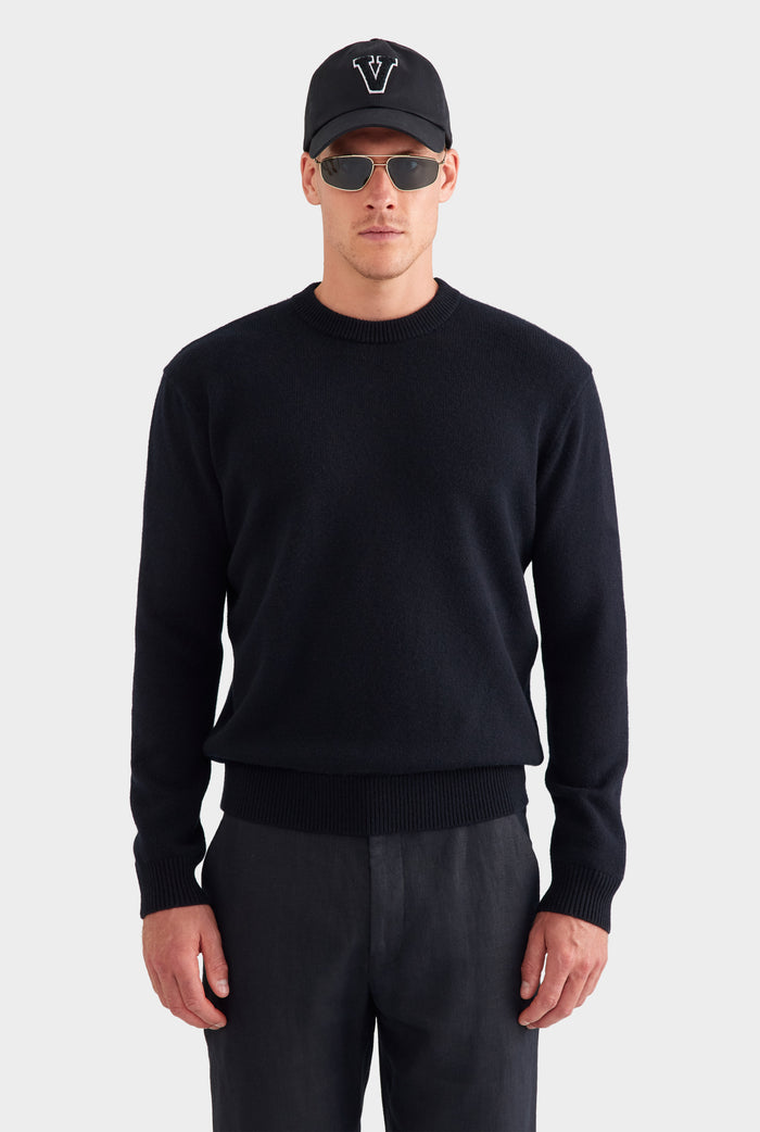 Wool Cashmere Sweater - Black