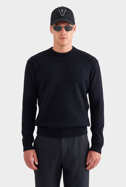 Wool Cashmere Sweater - Black