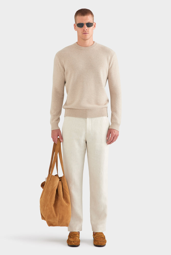 Wool Cashmere Sweater - Sand Marl