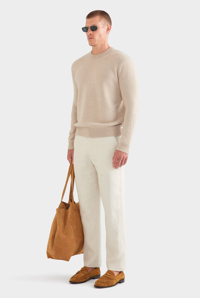 Wool Cashmere Sweater - Sand Marl