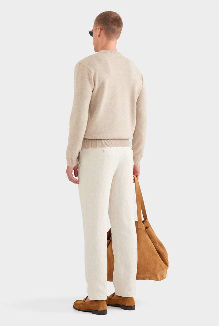Wool Cashmere Sweater - Sand Marl