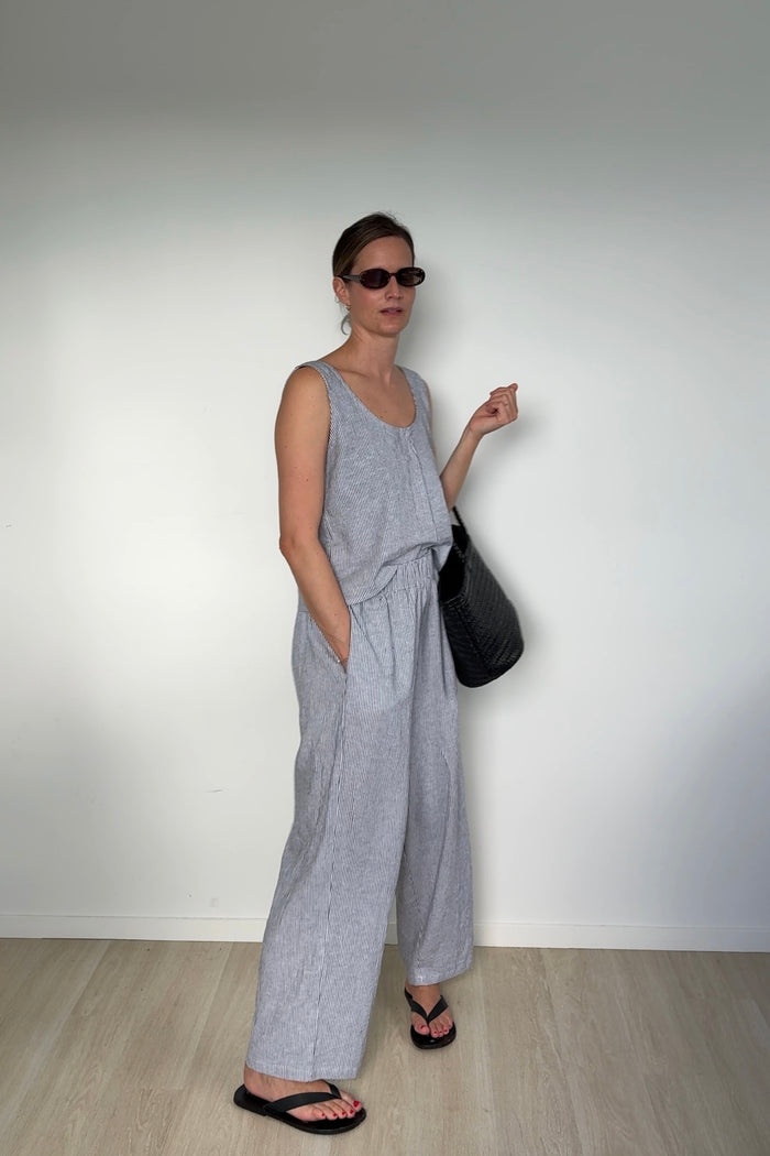 Woven Stripe Linen Pants V2