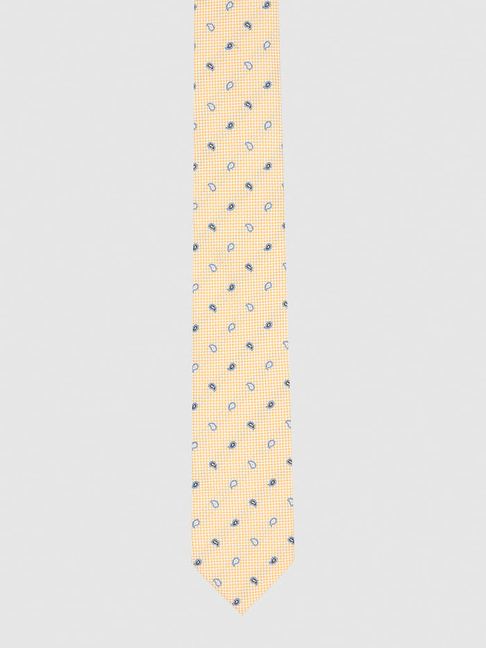 Yellow Printed Tie