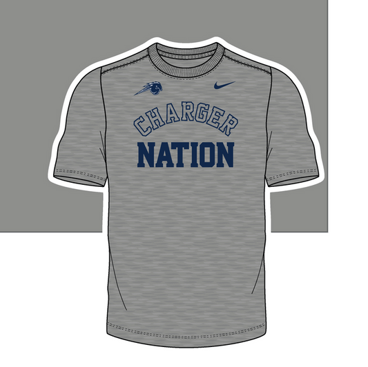 Youth Dri-FIT, grey, Charger Nation