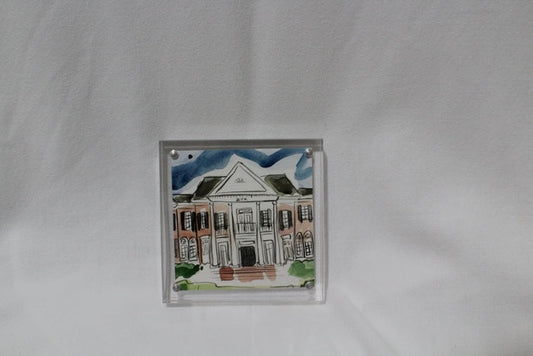 Zeta Tau Alpha Acrylic Framed House Painting