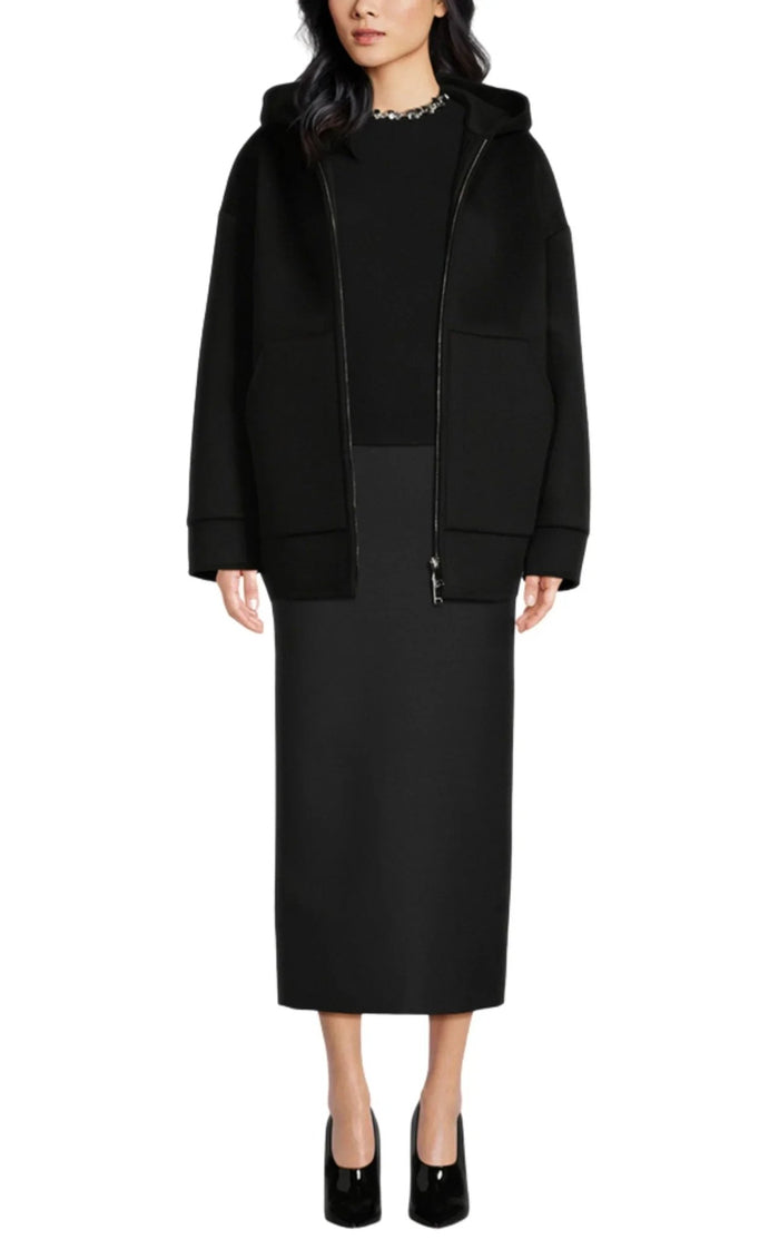 Valentino Zip - Up Drop Shoulder Hoodie Jacket - Runway Catalog